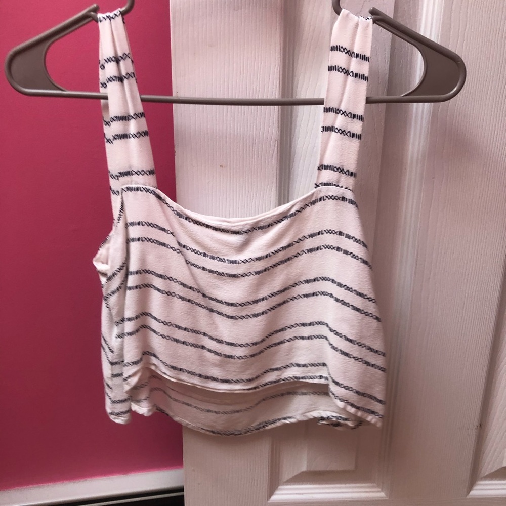 White tank crop top